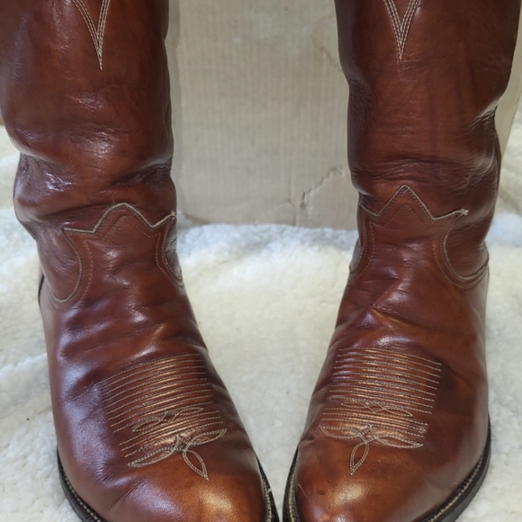1985 Vintage Tony Lama 5084 Boots Mens 11 EE Wide El Paso USA w/ Box & Receipt - Picture 4 of 9